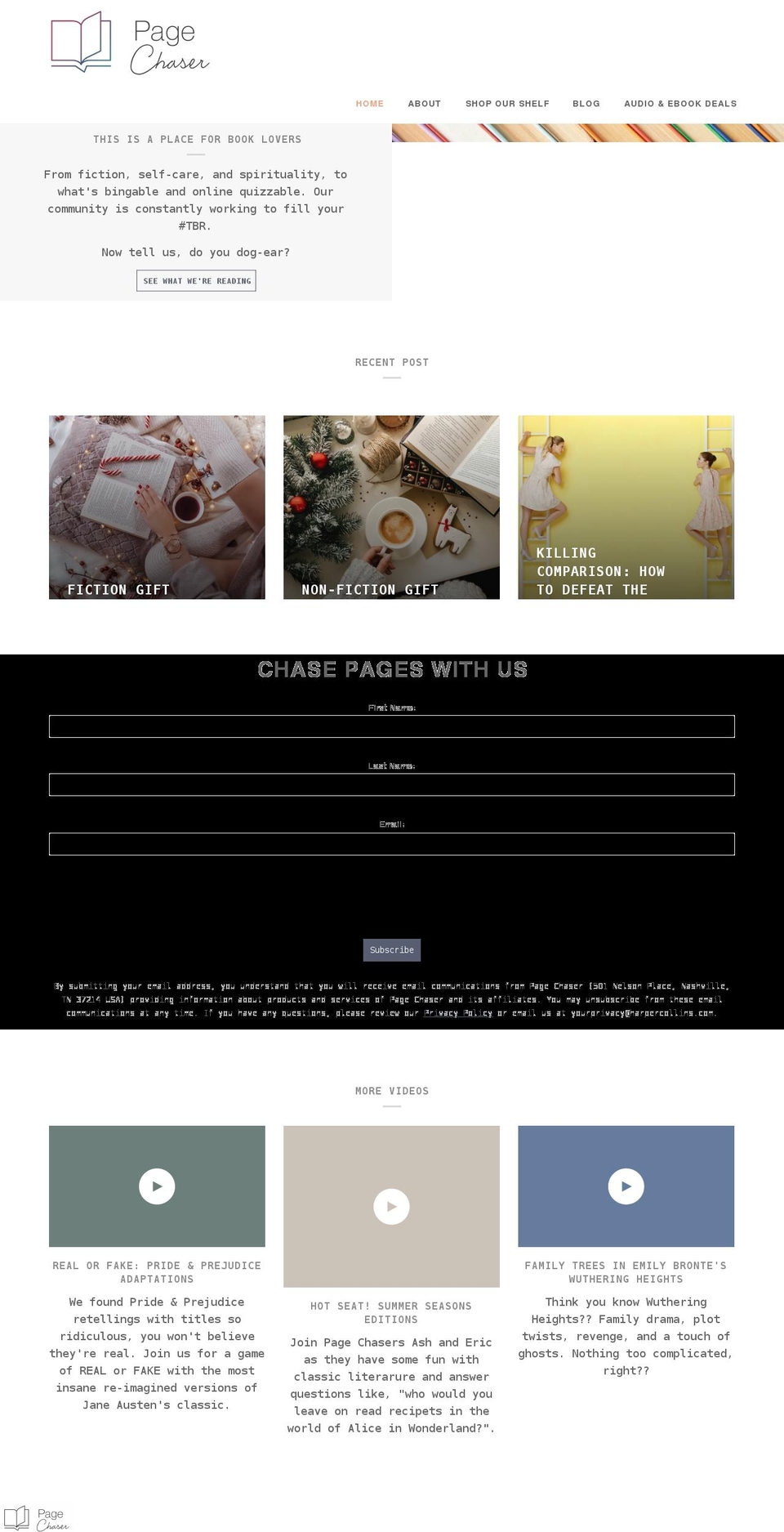 pagechaser.com shopify website screenshot