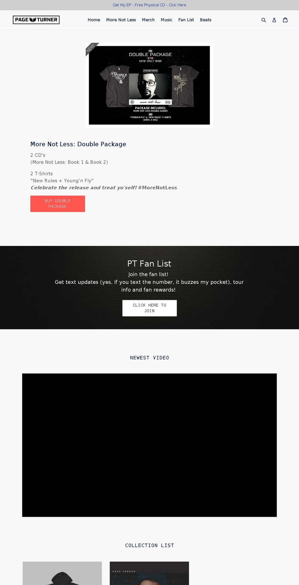 pageturnerflow.com shopify website screenshot