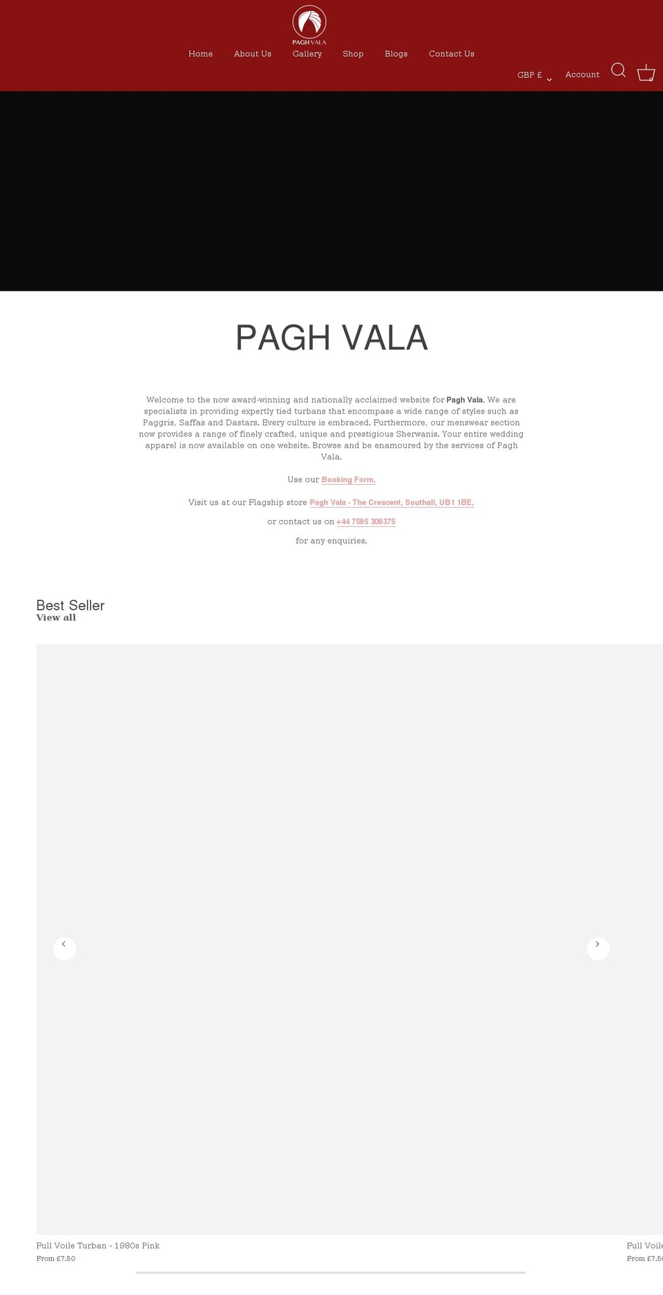 paghvala.co.uk shopify website screenshot