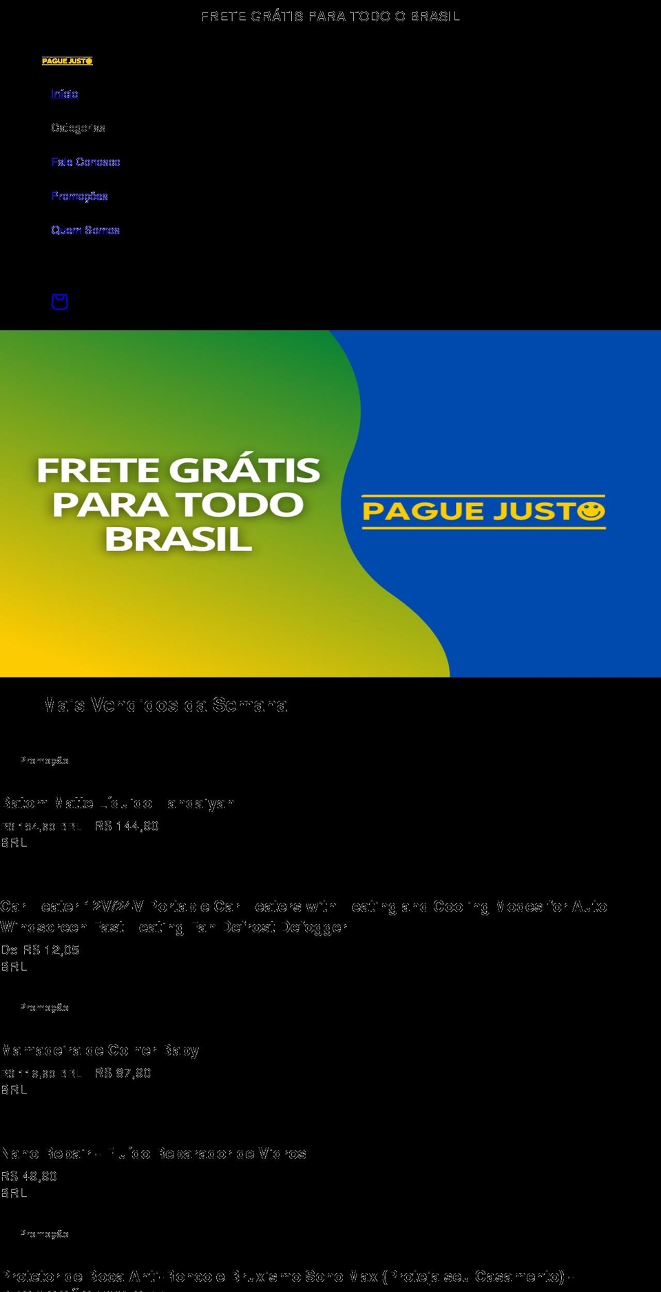 paguejusto.com shopify website screenshot