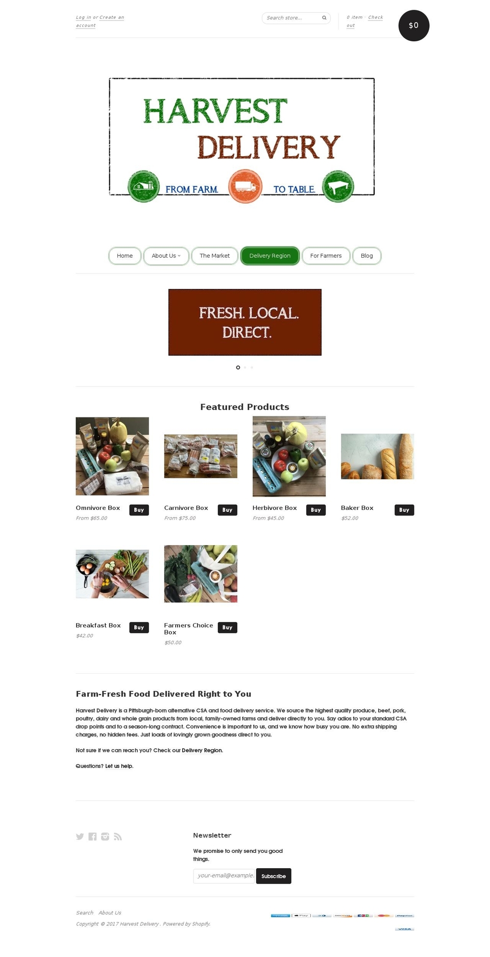 New Standard Bold WIP Shopify theme site example paharvest.com