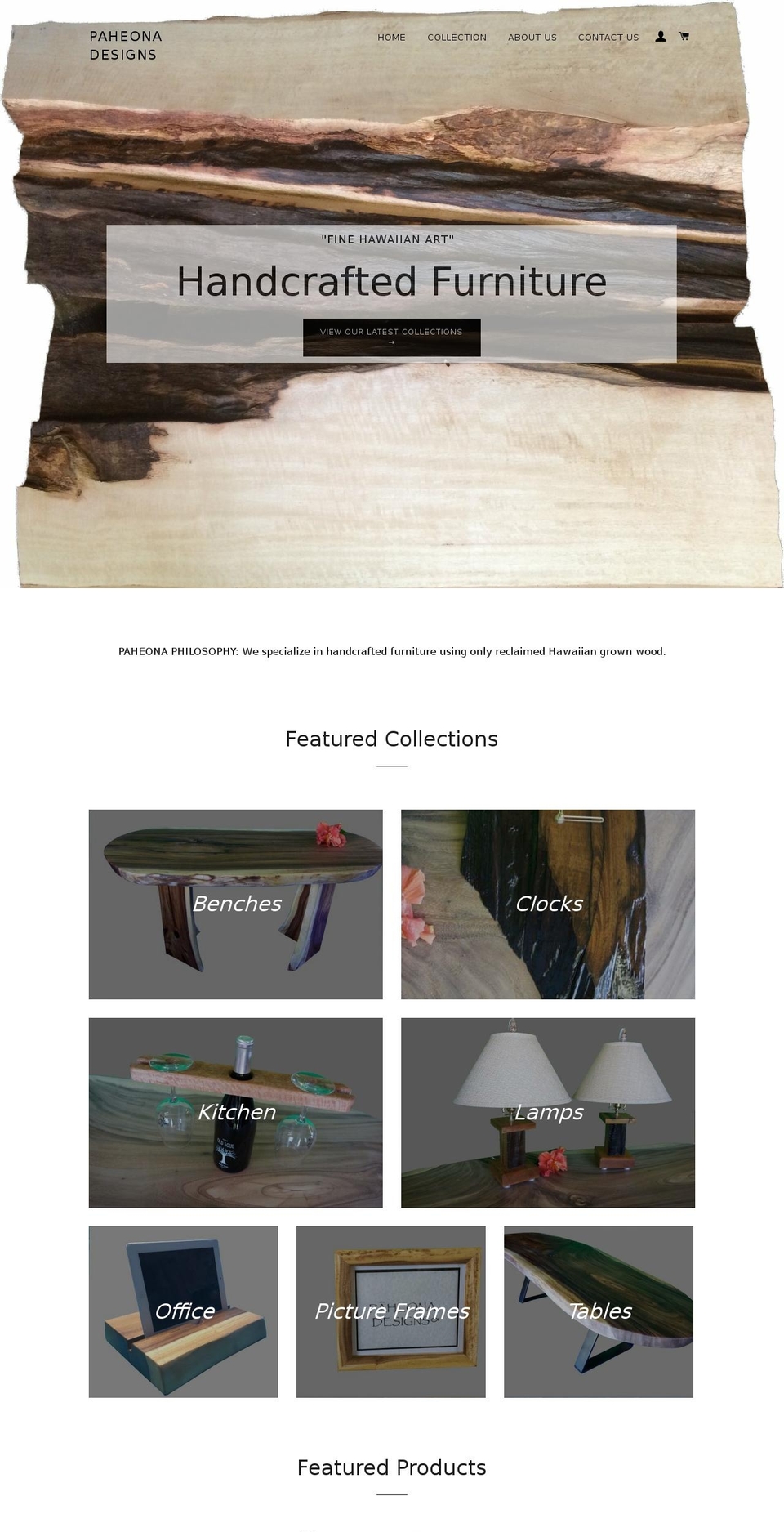 paheona.com — Shopify storefront screenshot