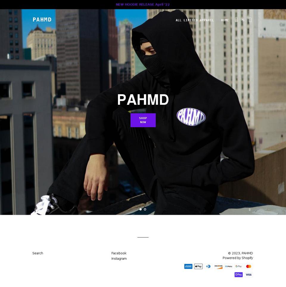 pahmd.com shopify website screenshot