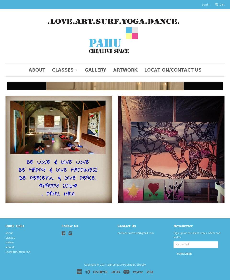pahumaui.com shopify website screenshot
