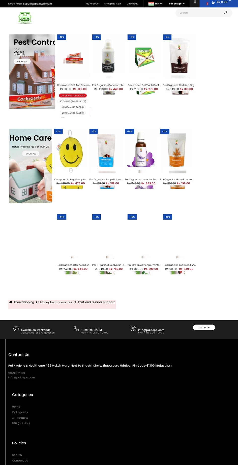 paidepo.com shopify website screenshot