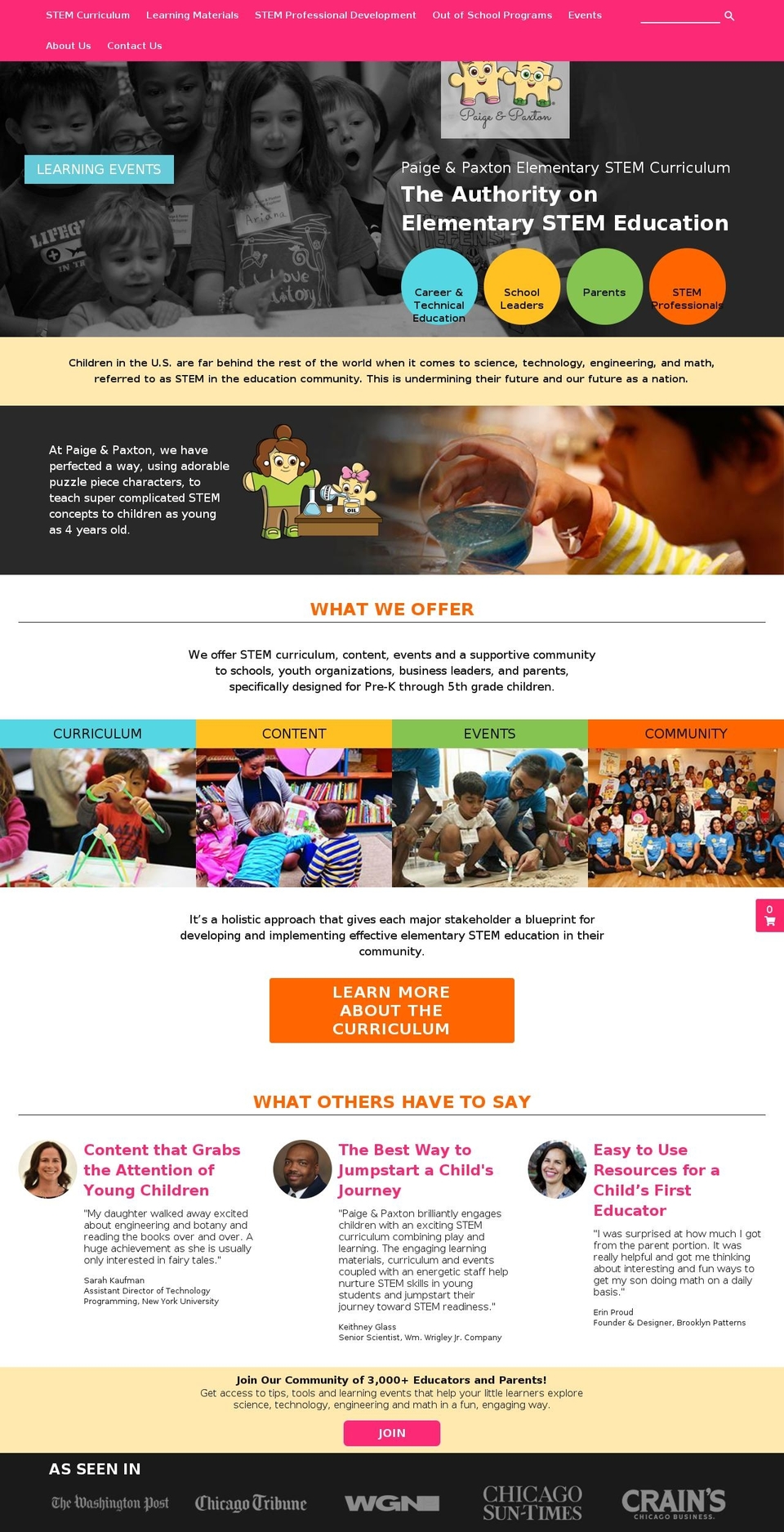 paigeandpax.com — Shopify storefront screenshot