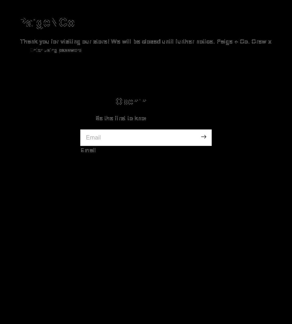 paigeco.ca shopify website screenshot