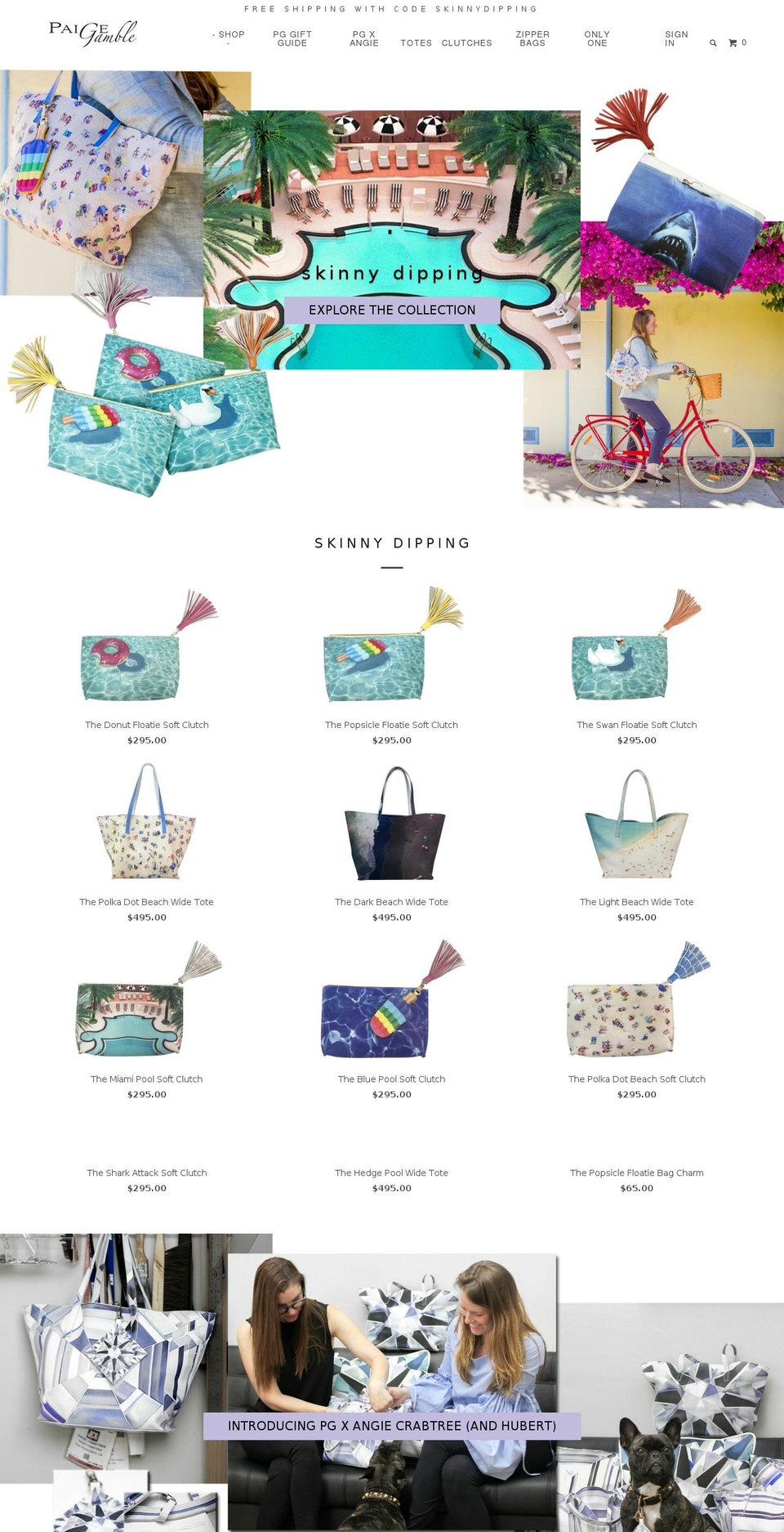 paigegamble.com shopify website screenshot