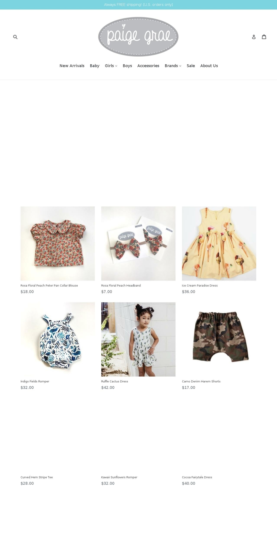 paigegrae.com — Shopify storefront screenshot
