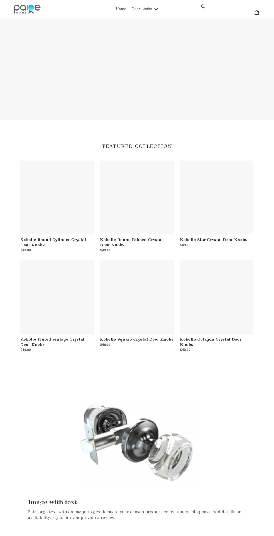 paigehome.com shopify website screenshot