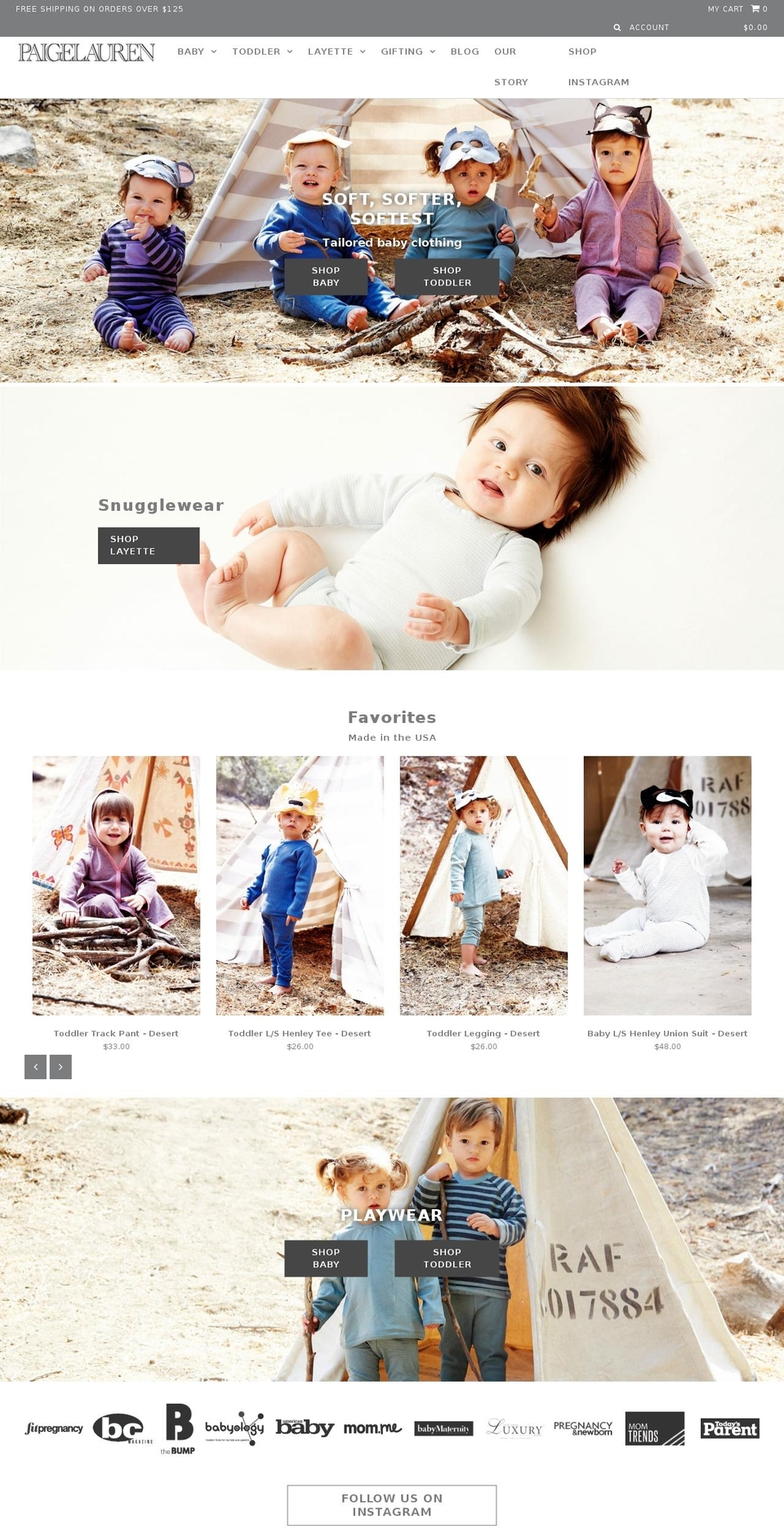 paigelauren.com shopify website screenshot