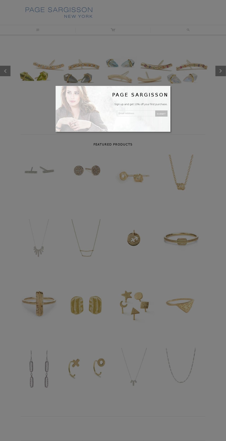 paigesargisson.com shopify website screenshot