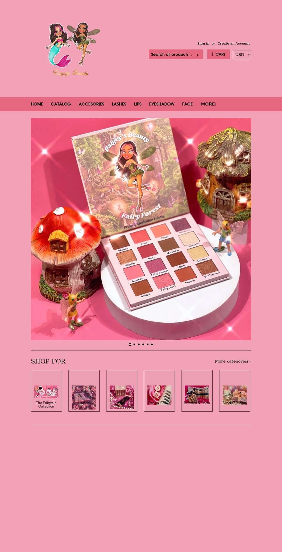 paigeysbeauty.com shopify website screenshot