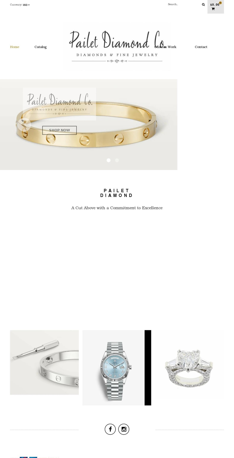 pailetdiamond.com shopify website screenshot