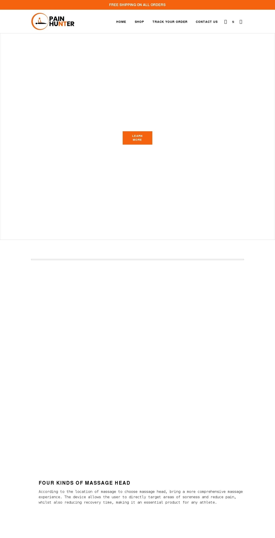 pain-hunter.com shopify website screenshot