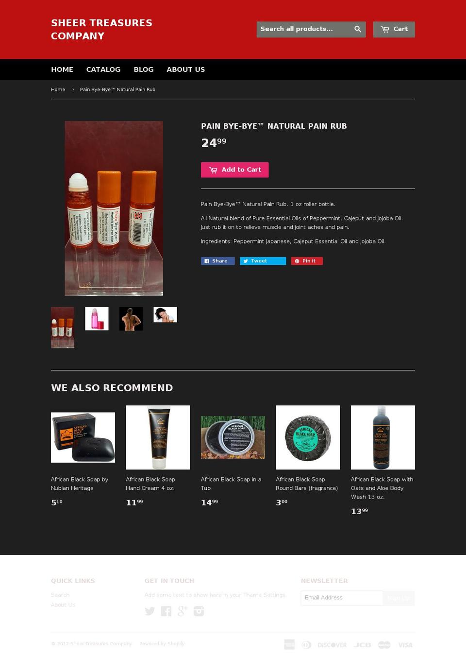 painbyebye.com shopify website screenshot