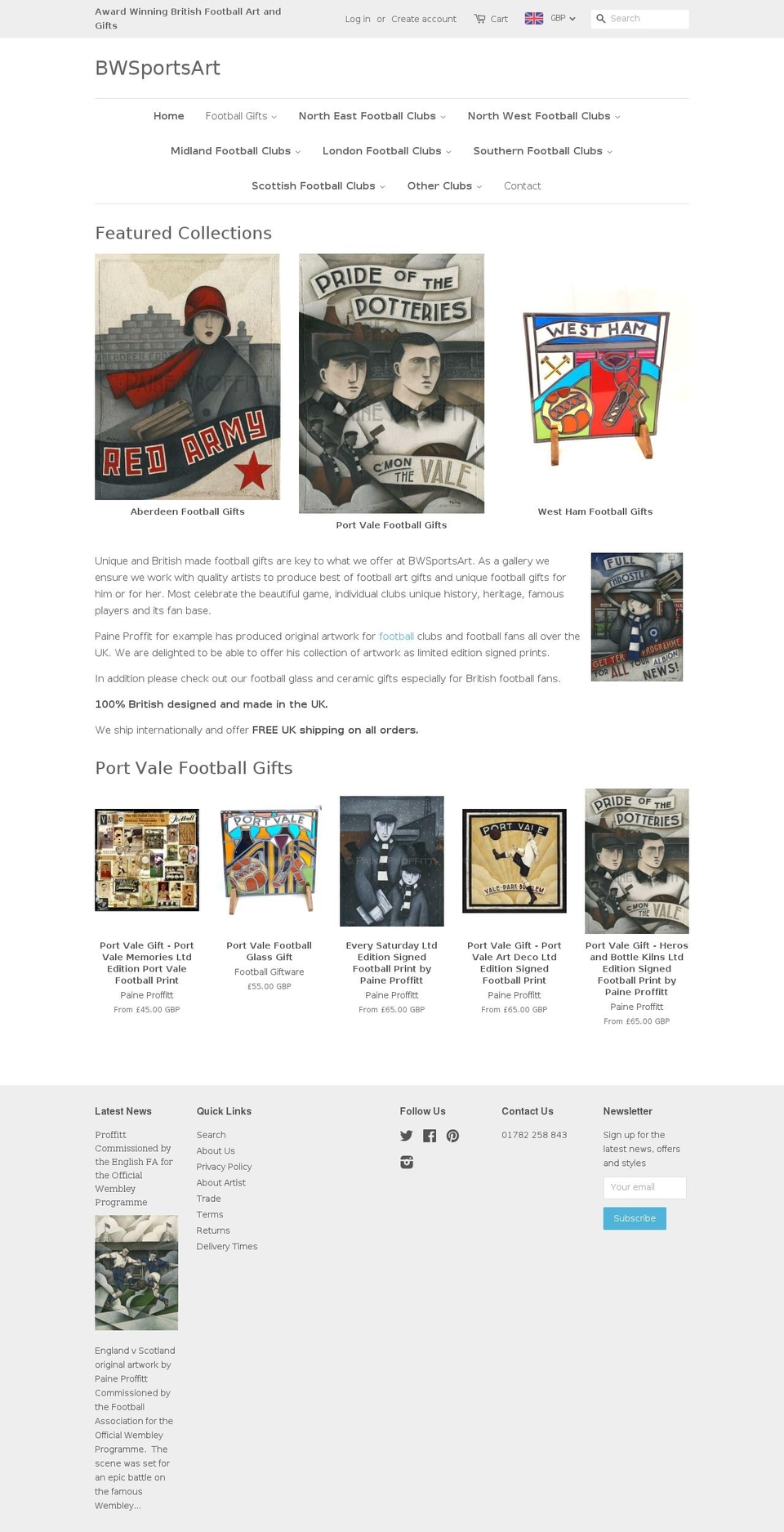 paineproffittshop.com — Shopify storefront screenshot