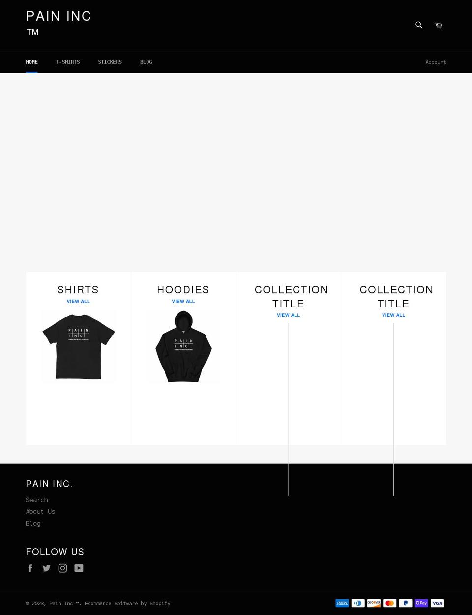 painincorporated.com shopify website screenshot
