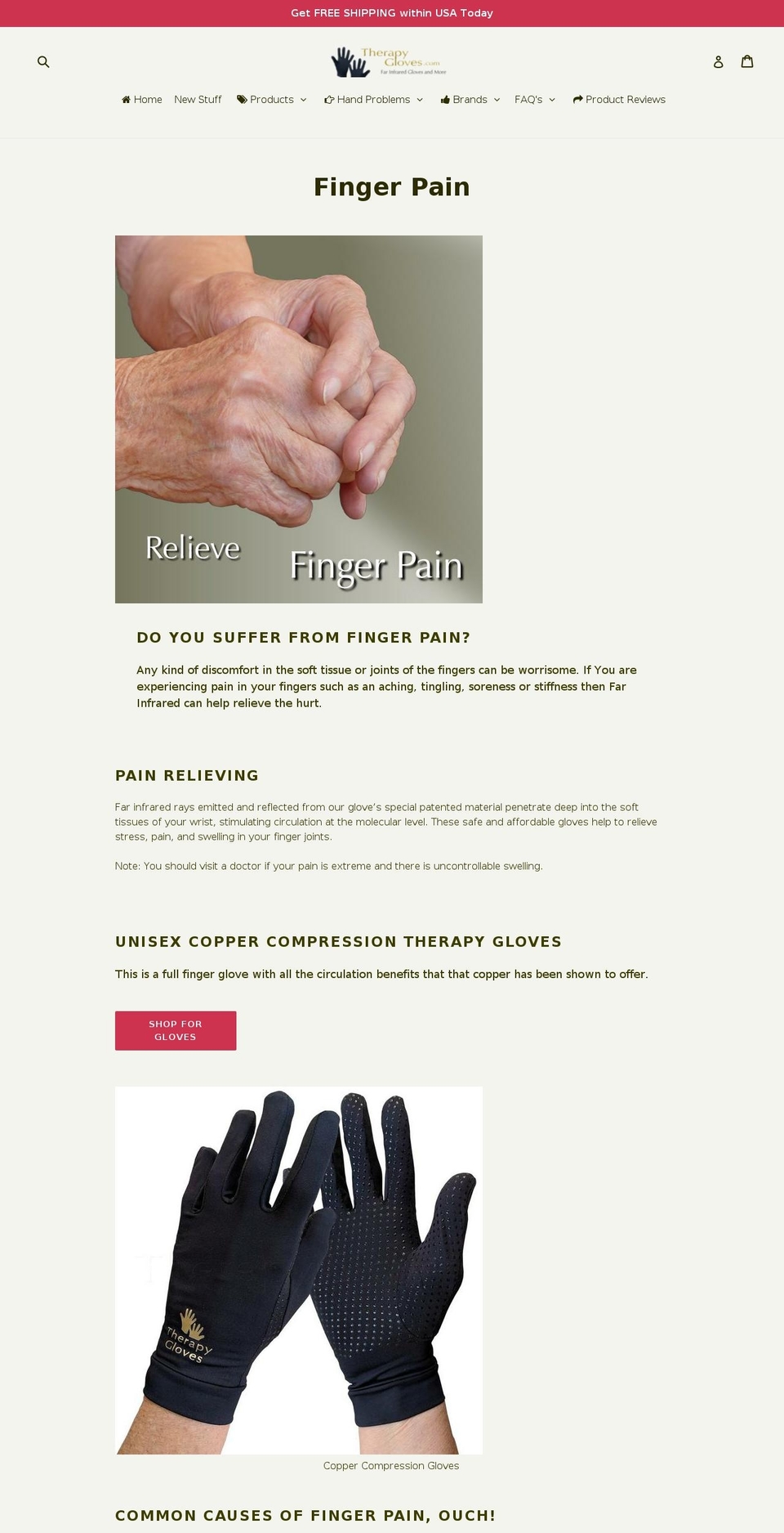 paininhands.com — Shopify storefront screenshot