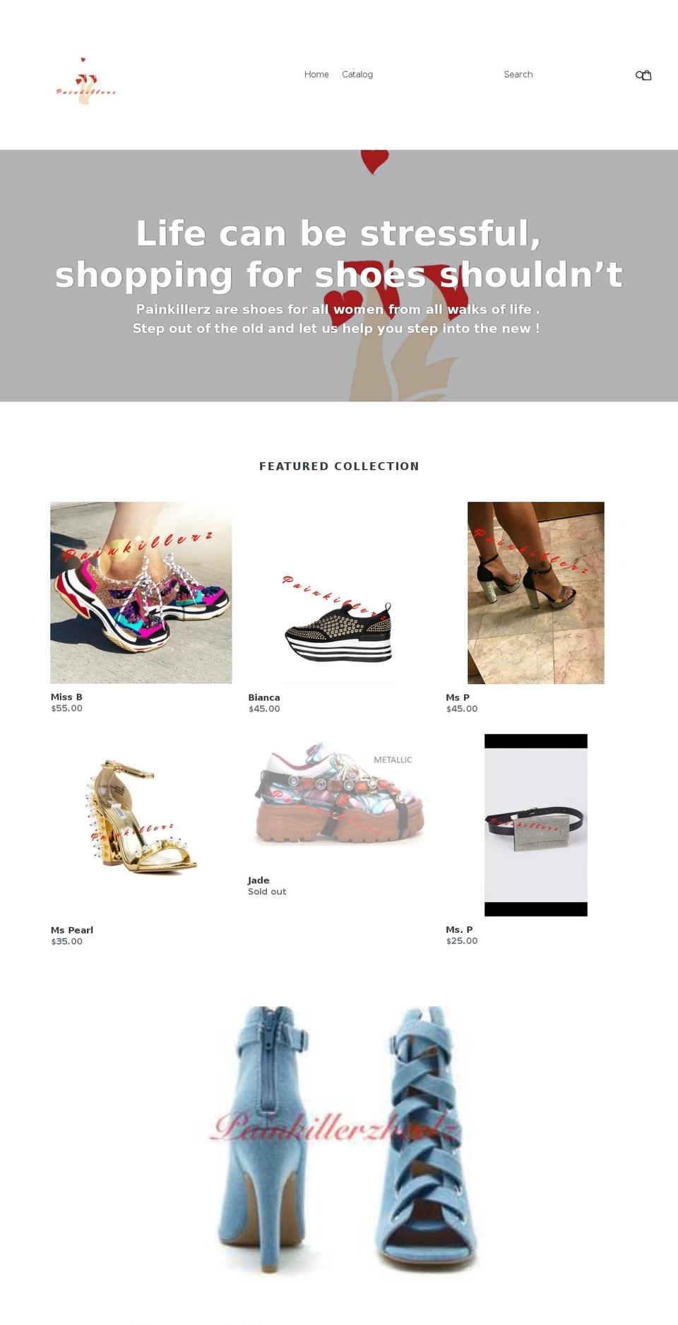 painkillerzheelz.com — Shopify storefront screenshot