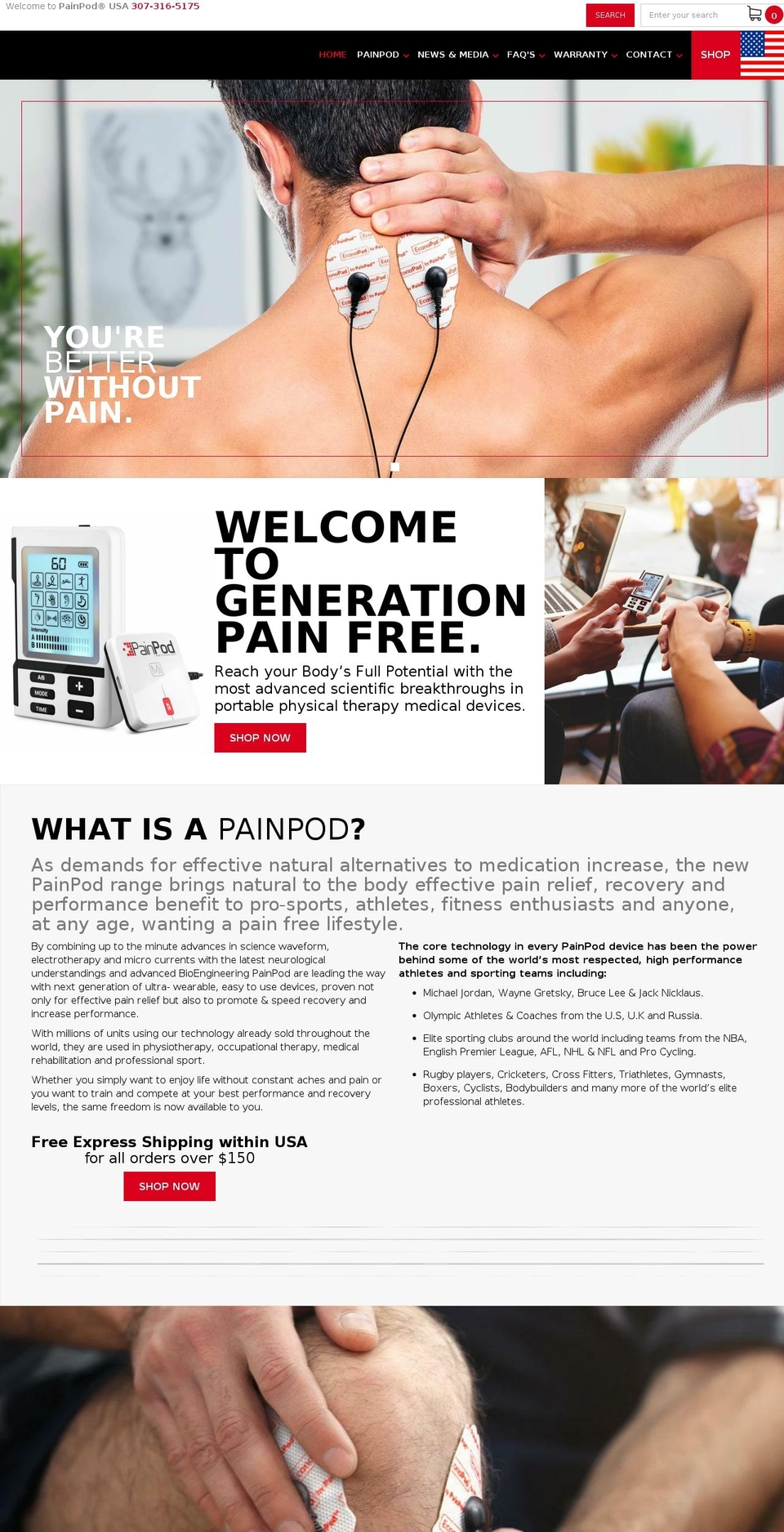 painpodusa.com shopify website screenshot