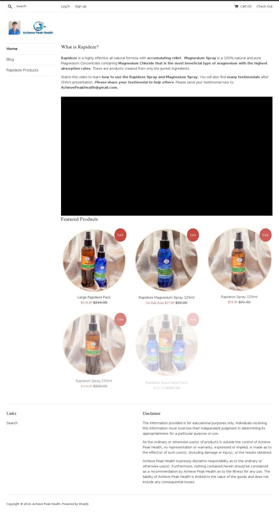 painreliefmagnesium.com — Shopify storefront screenshot