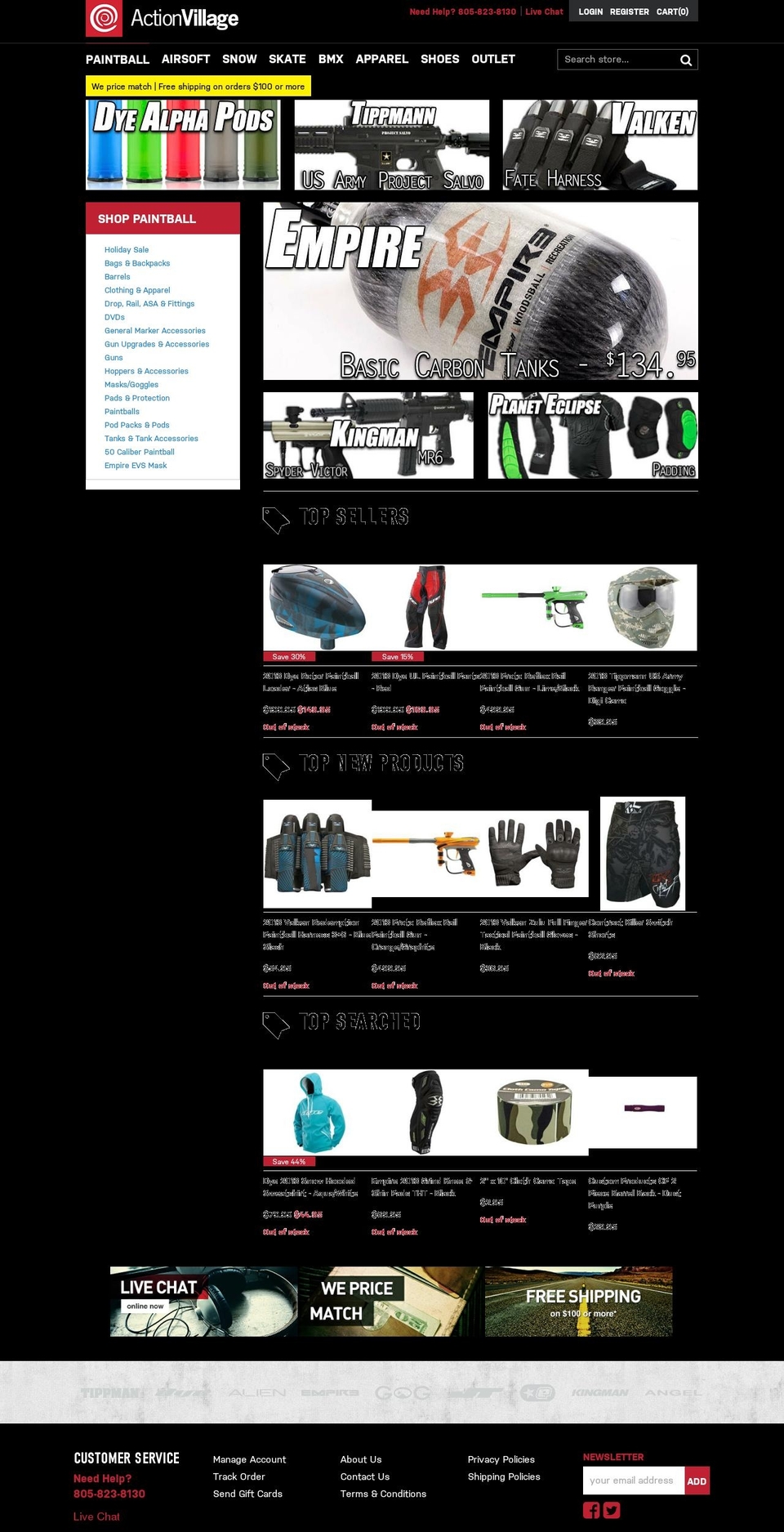 [Plus] v2 Migration - ActionVillage by SDG Shopify theme site example paintball-gear.net