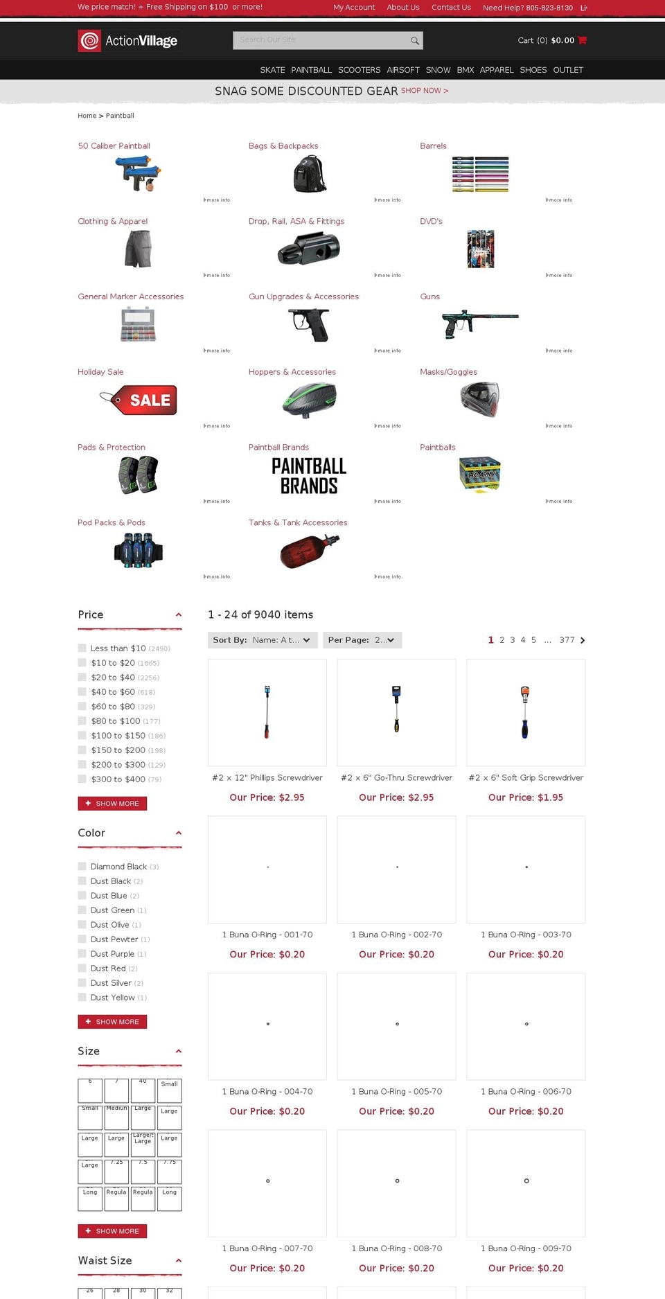 [Plus] v2 Migration - ActionVillage by SDG Shopify theme site example paintball-outlet.com