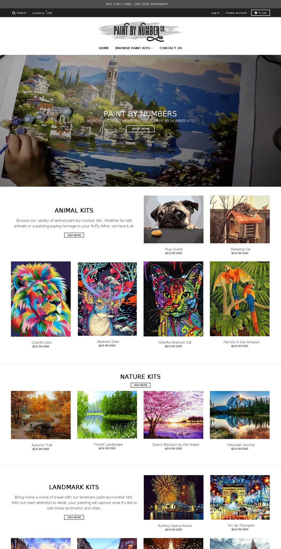 paintbynumber.co shopify website screenshot