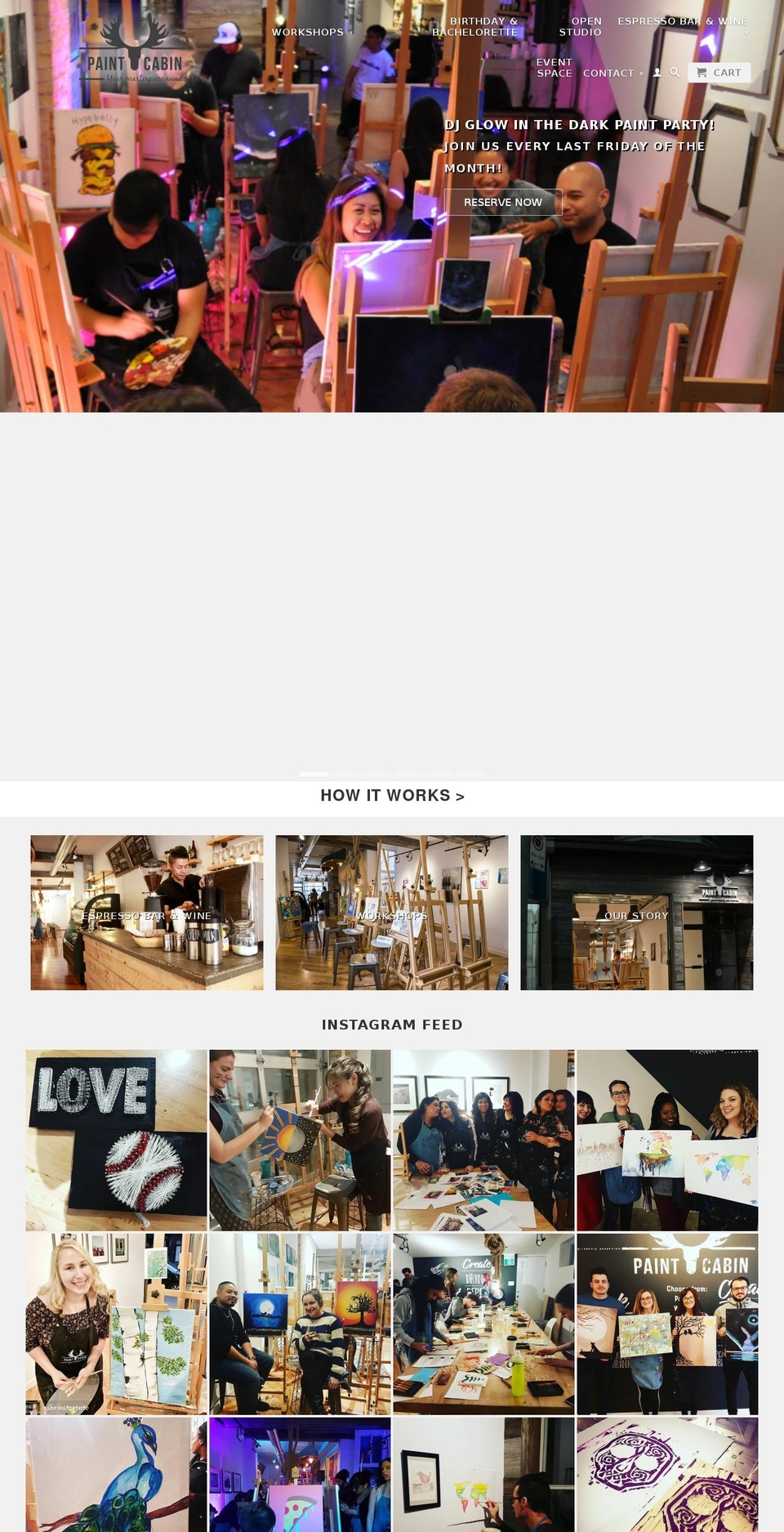 paintcabin.com shopify website screenshot