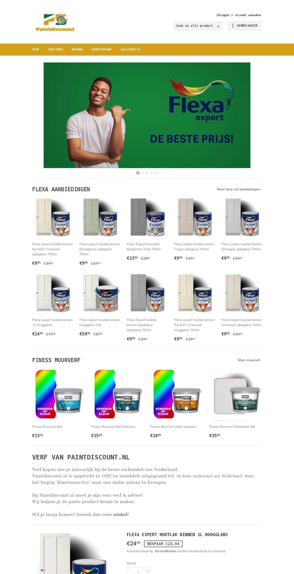 paintdiscount.nl shopify website screenshot