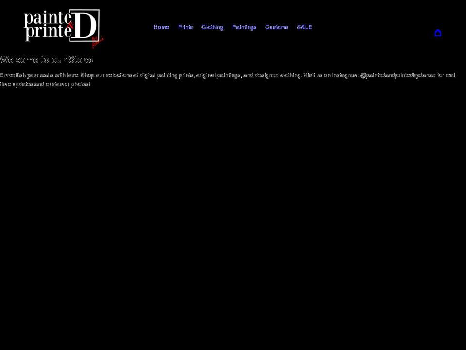 paintedandprinted.com shopify website screenshot