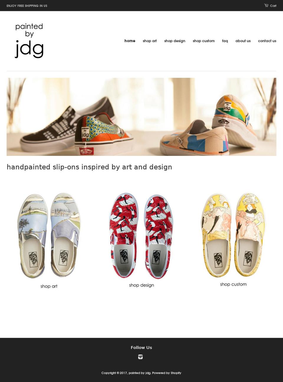 paintedbyjdg.com shopify website screenshot