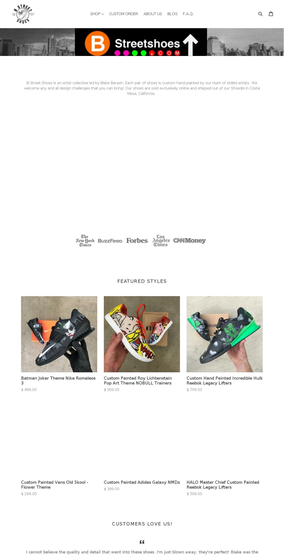 paintedcleats.com — Shopify storefront screenshot