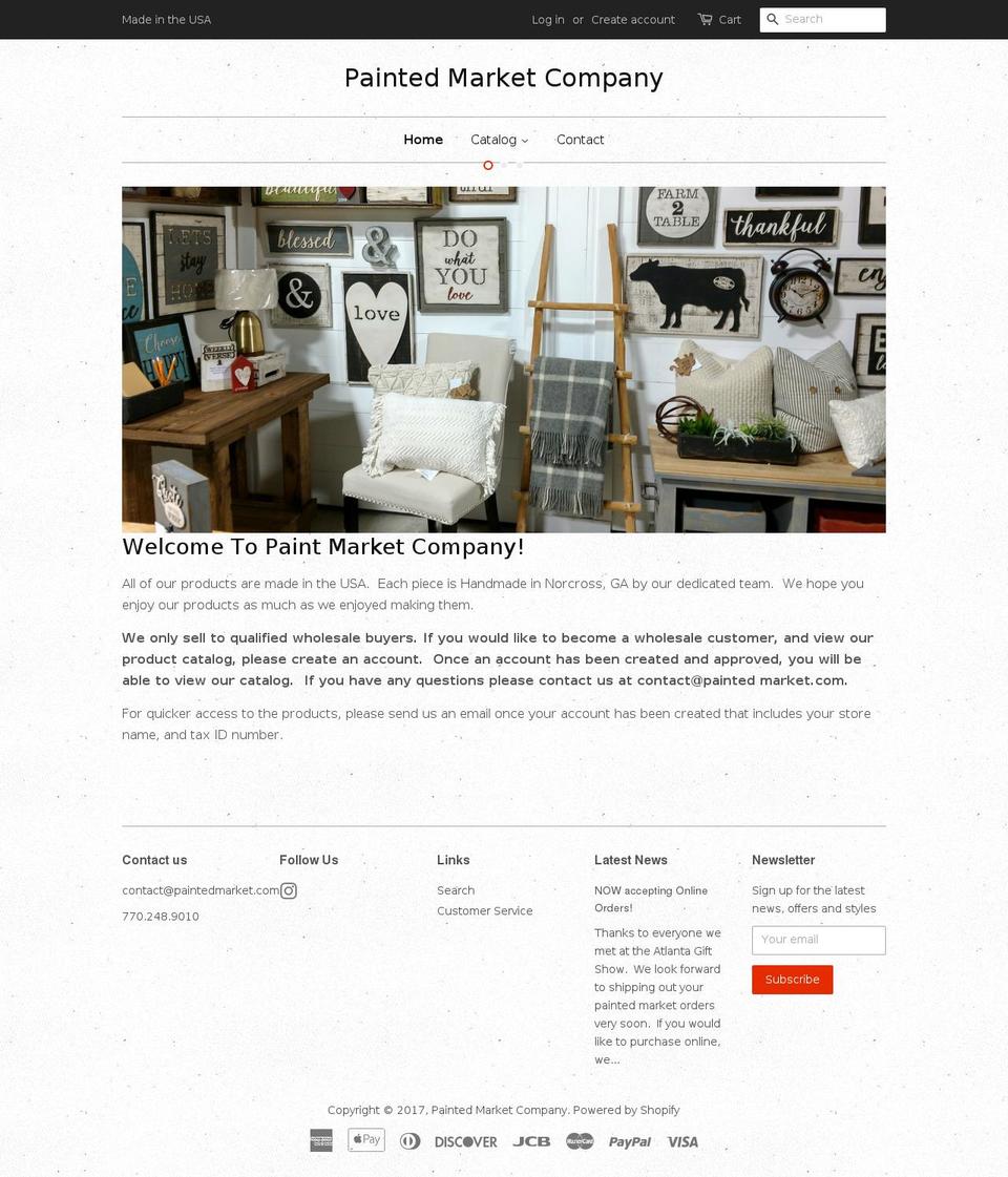 paintedmarket.com shopify website screenshot