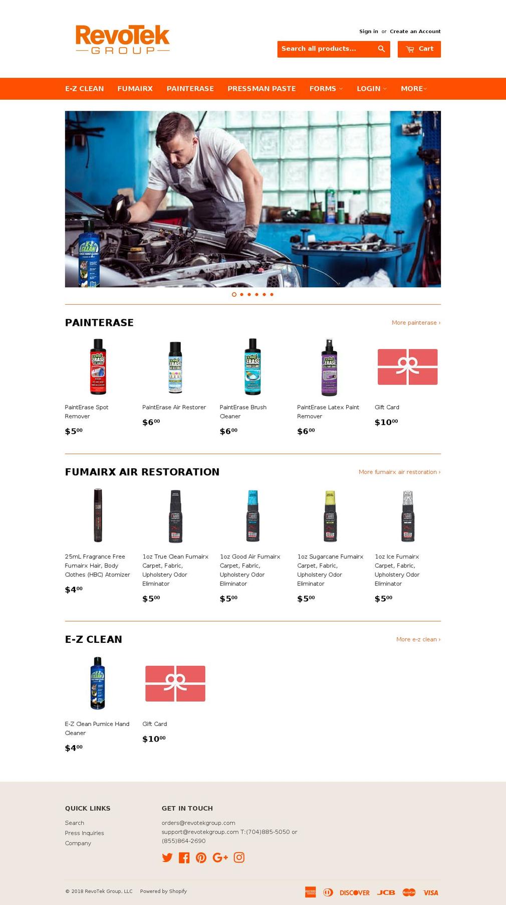 painterase.com — Shopify storefront screenshot