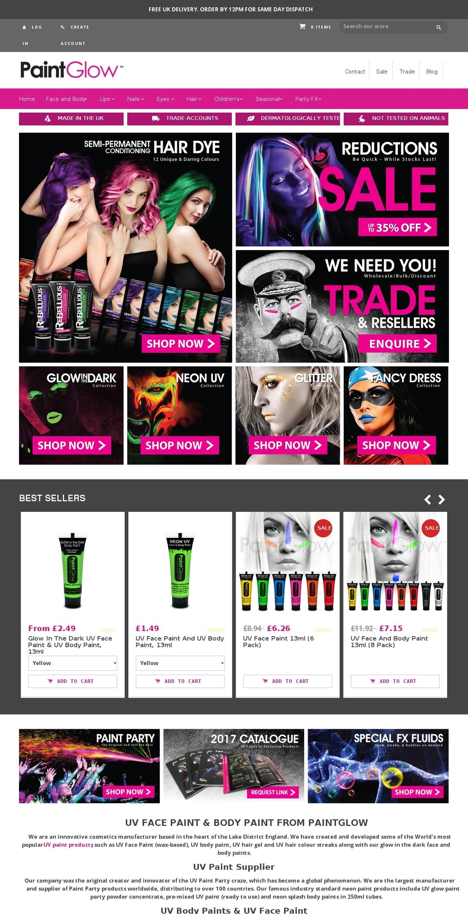 Copy of PaintGlow - T7 Shopify theme site example paintglow.net