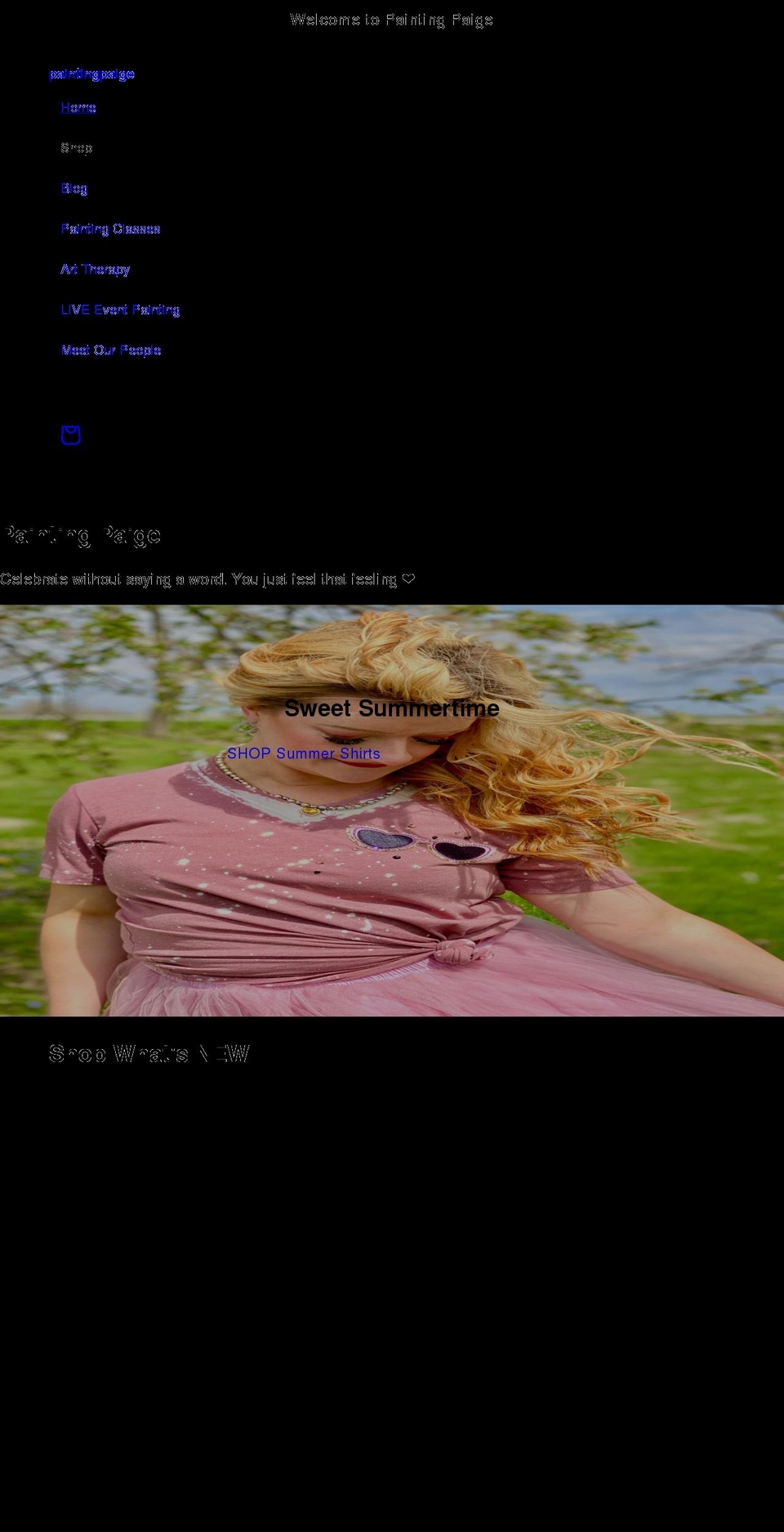 paintingpaige.com shopify website screenshot