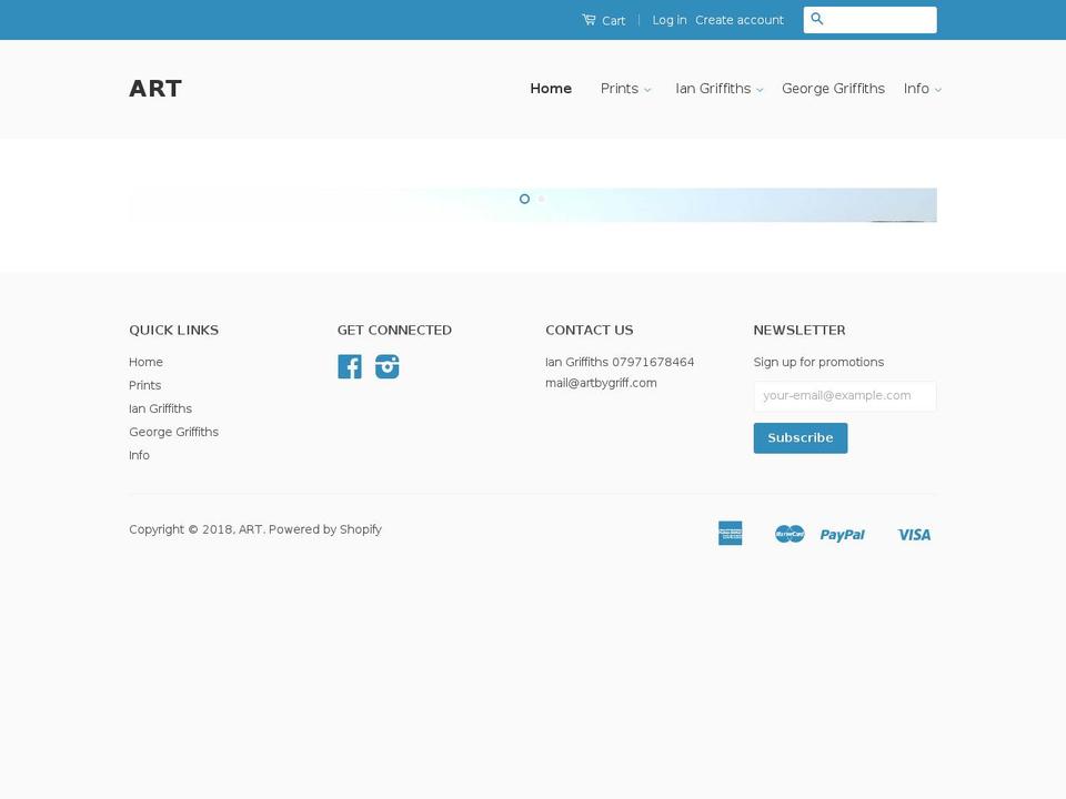 paintingsbygriff.com — Shopify storefront screenshot