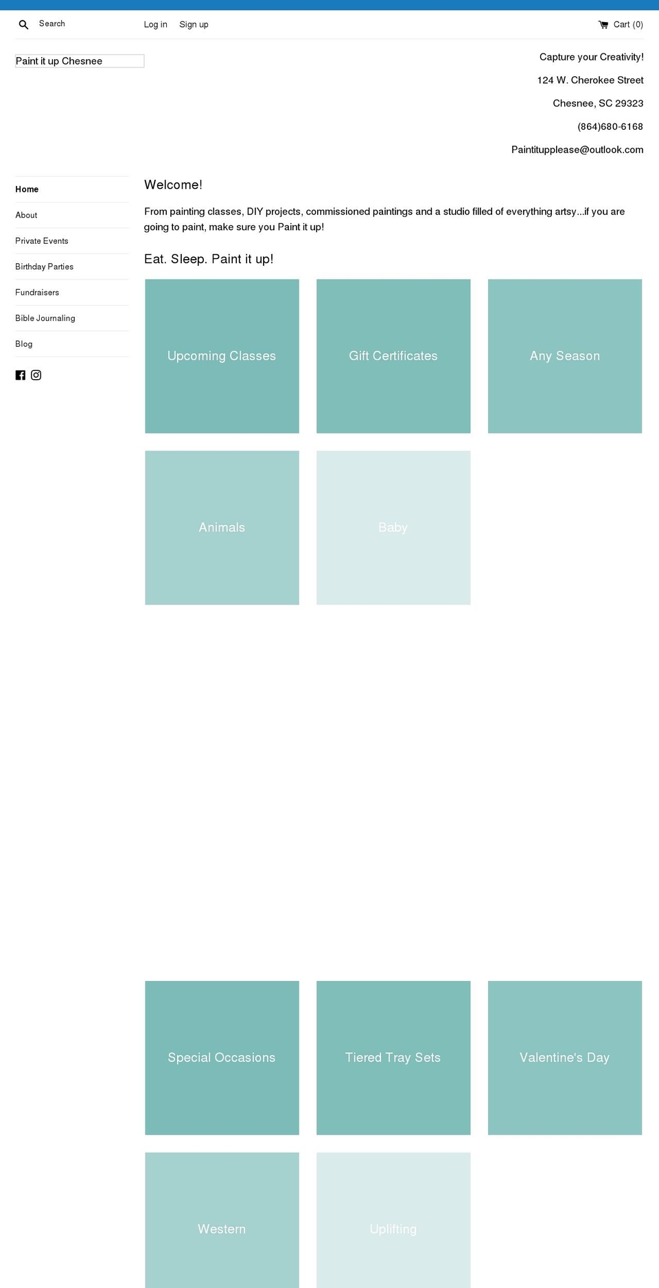 paintitupchesnee.com shopify website screenshot