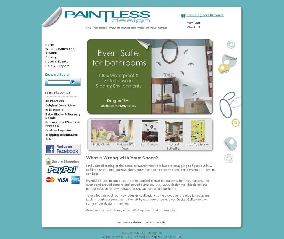 paintlessdesign.com shopify website screenshot