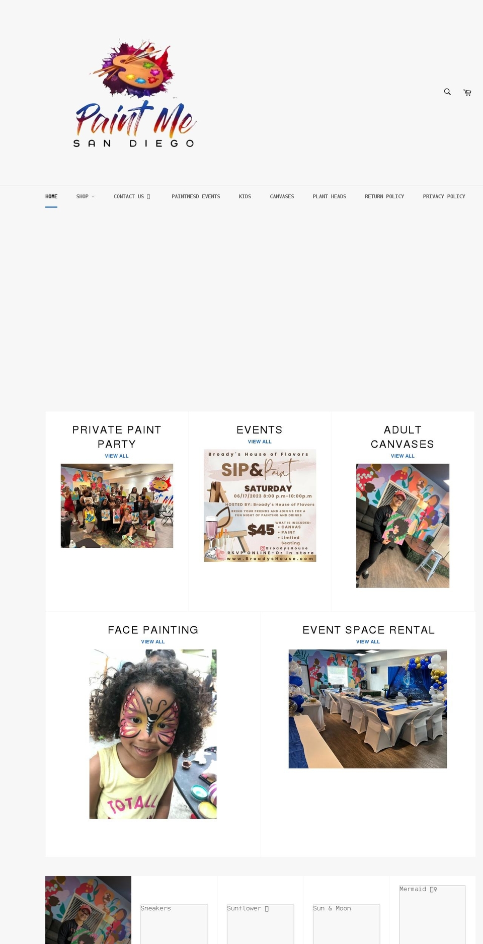 paintmesd.com shopify website screenshot