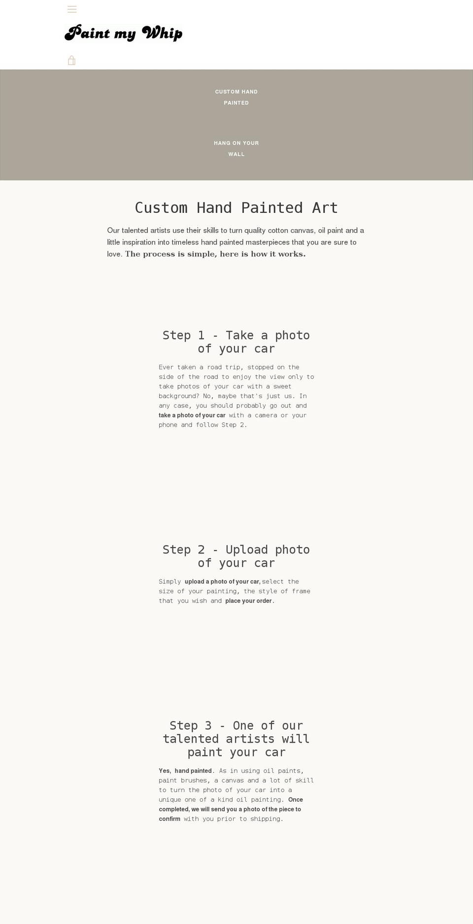 paintmywhip.com shopify website screenshot