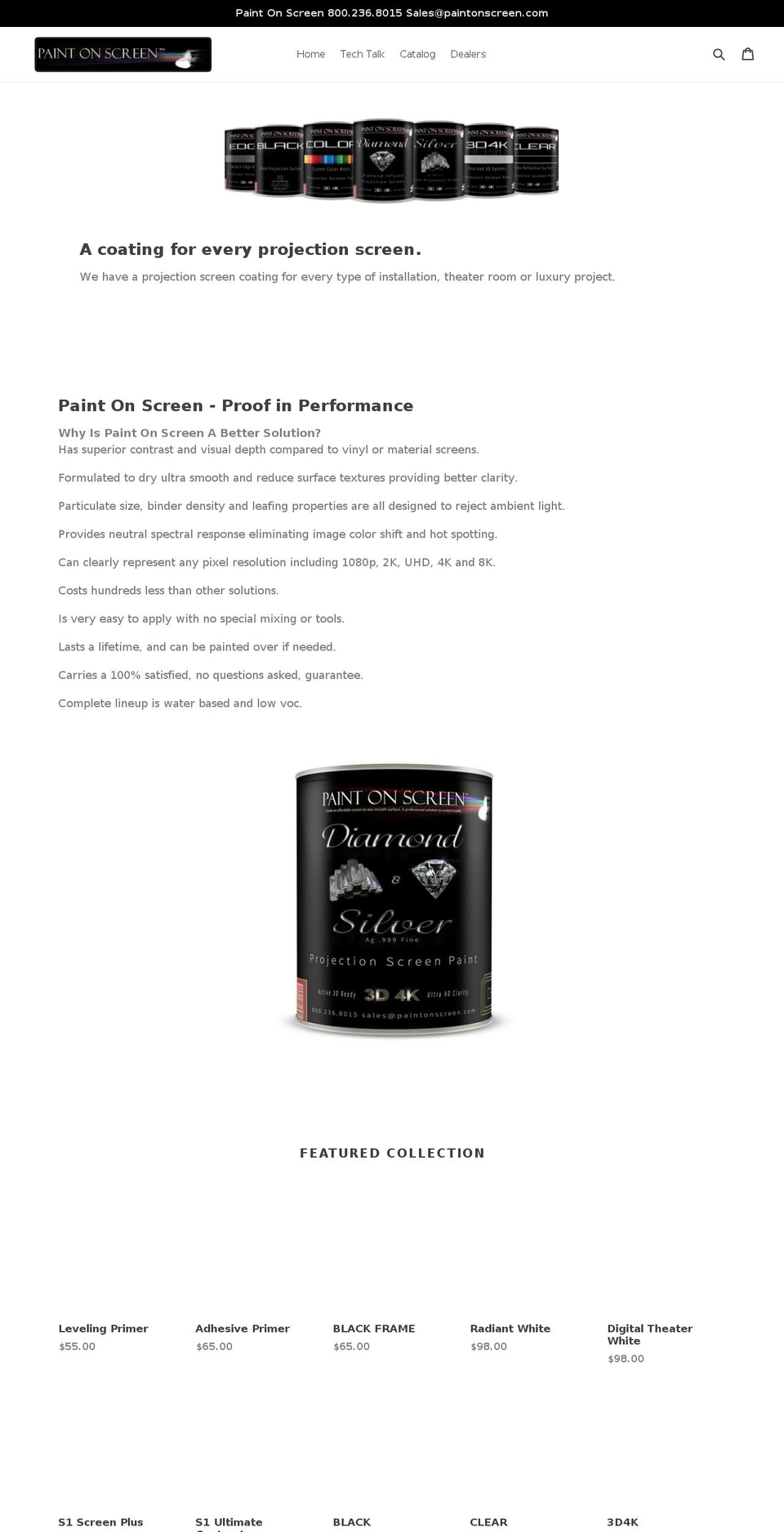 paintonscreen.com shopify website screenshot