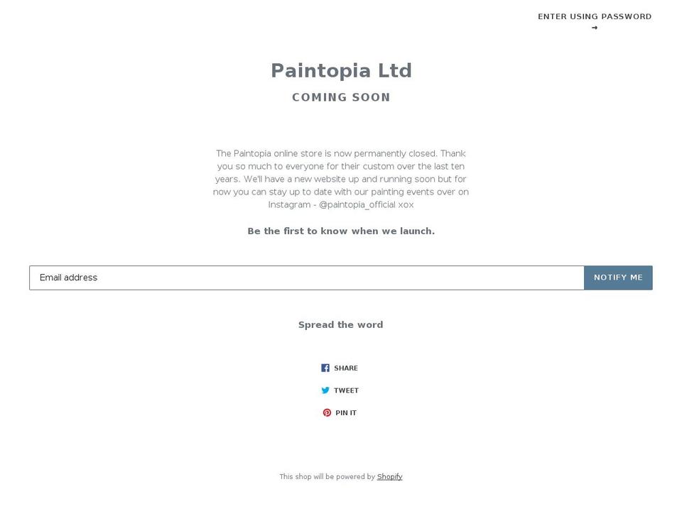 paintopiapro.com — Shopify storefront screenshot
