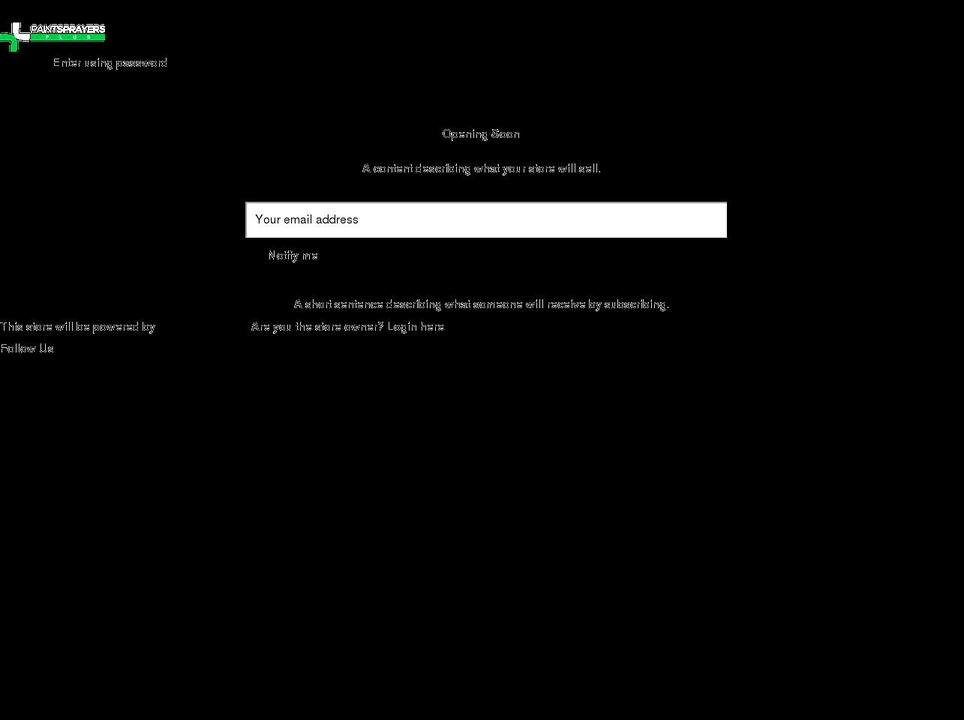 paintsprayersplus.myshopify.com shopify website screenshot