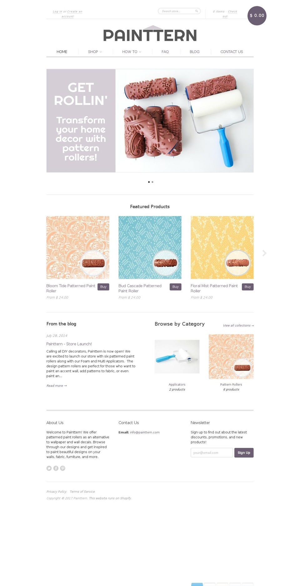 painttern.com shopify website screenshot