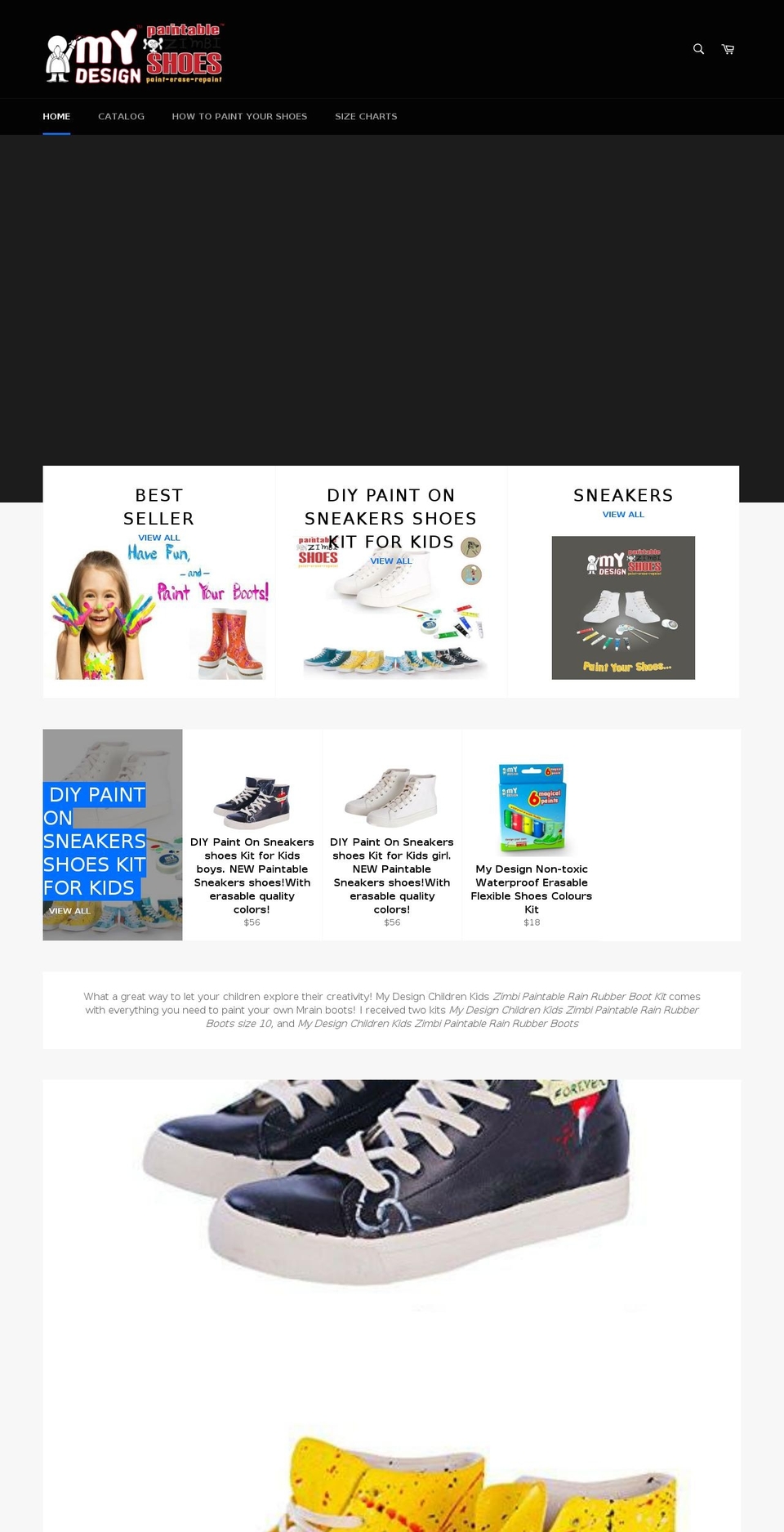paintyourshoe.com — Shopify storefront screenshot