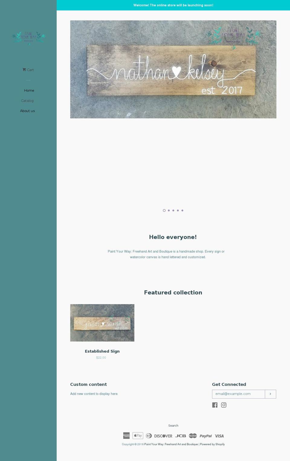 paintyourway.net shopify website screenshot