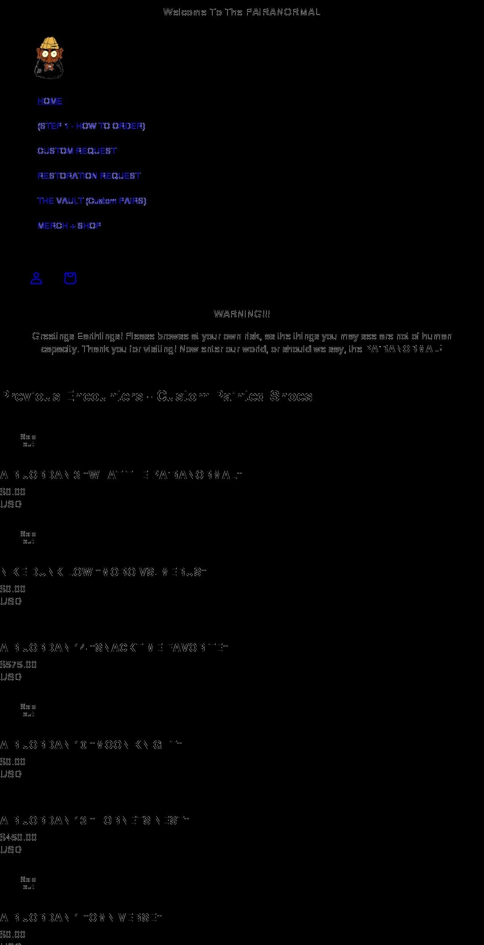 pairanormal.co shopify website screenshot